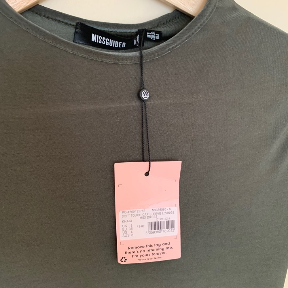 missguided bodycon midi dress slinky size 4 NWT d - Picture 3 of 7